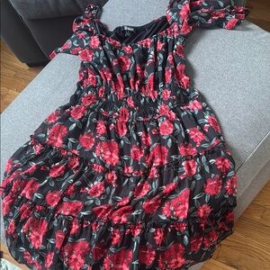 H&M Black and Red Floral Kids Dress